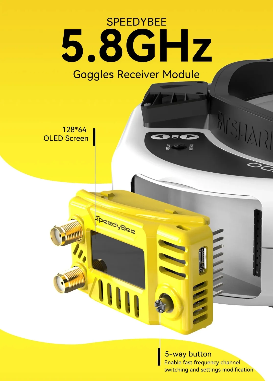 Hd Zero Camera - Módulo de Óculos FPV SpeedyBee 5.8GHz