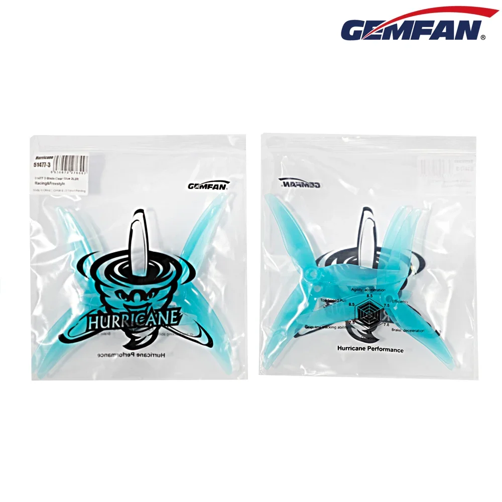 5 Inch Propeller - 10 pares (10cw + 10ccw) gemfan