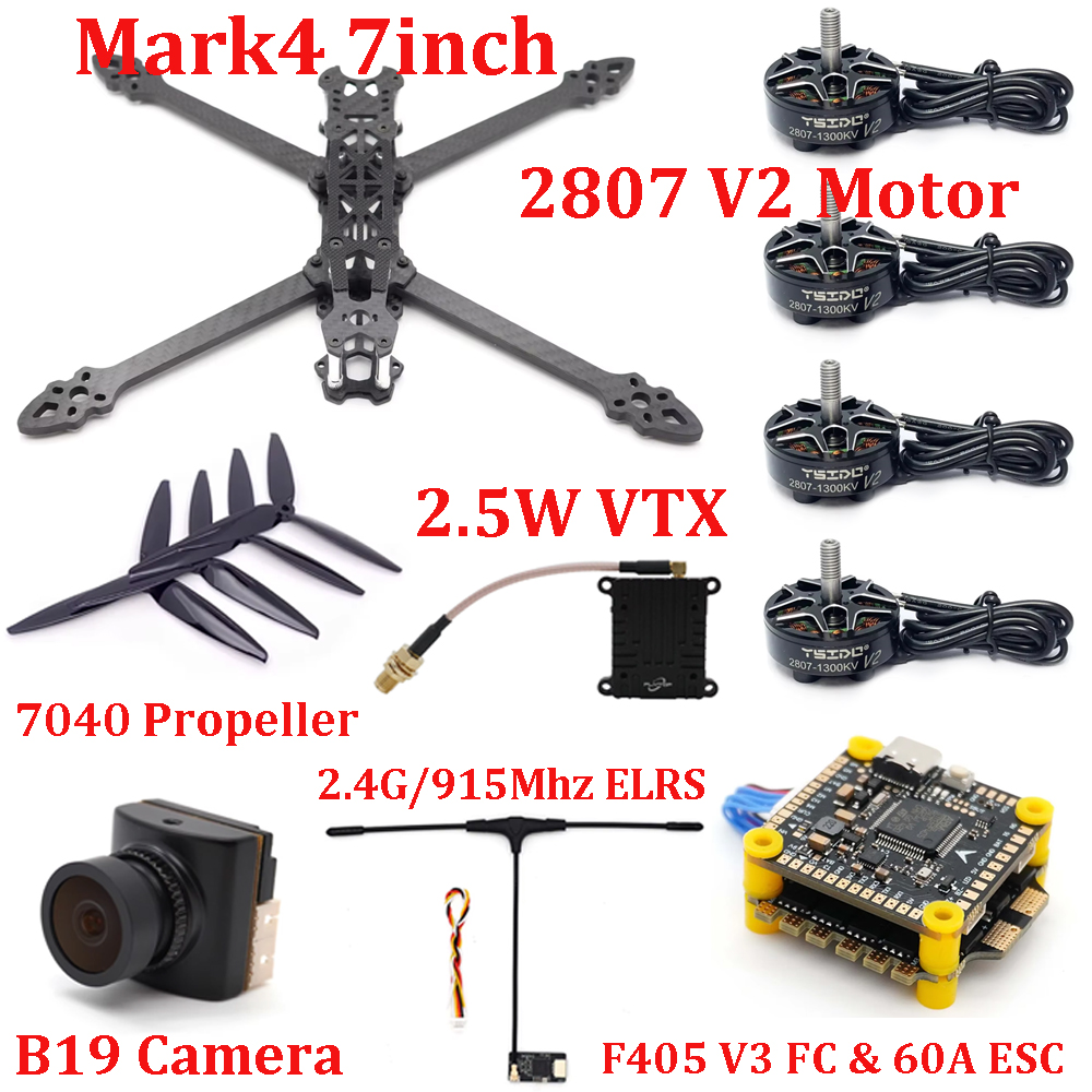 F405 Flight Controller - Kit de Quadro Mark4 de 7