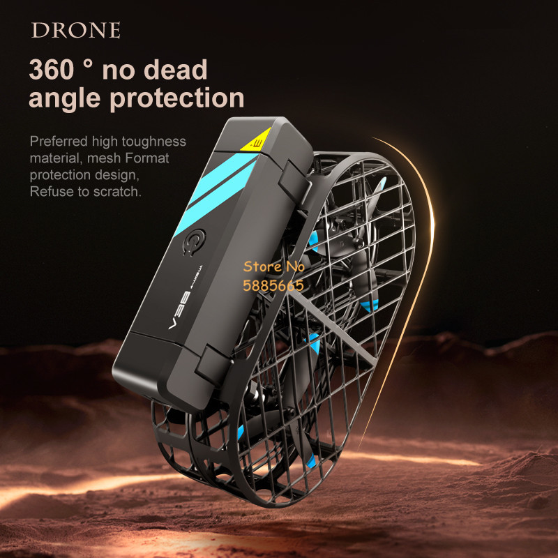Câmera HD 8K 360 °   Proteção  - Brushed Drone Motor avaliação e preço