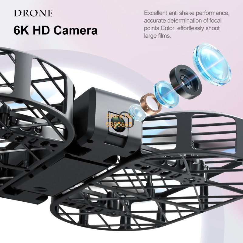 Câmera HD 8K 360 °   Proteção  - Brushed Drone Motor avaliação e preço