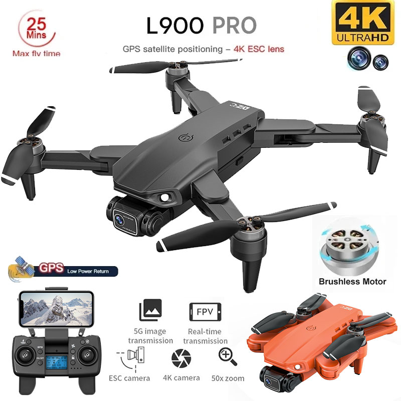 L900 pro gps drone 4k profissi - Brushed Drone Motor avaliação e preço