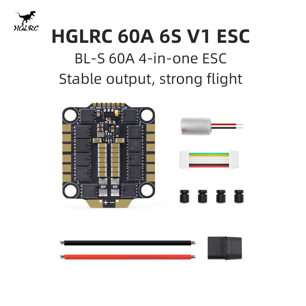 HGLRC 60A 6S V1 4-em-1 ESC BLH - 4 In 1 Esc avaliação e preço