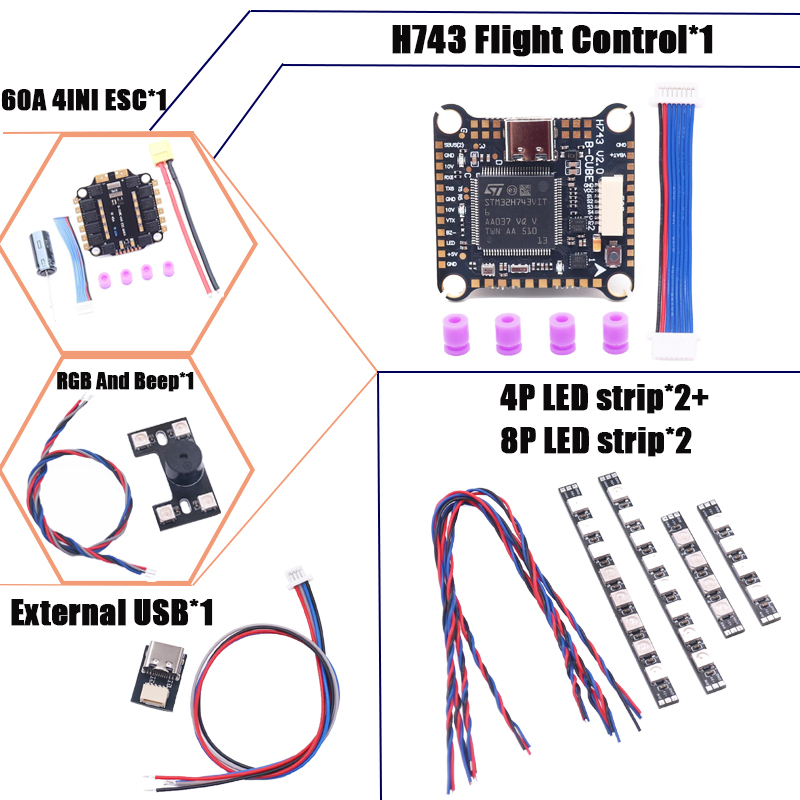RctoSky F4V3S PLUS F722 F745 H - F722 Flight Controller avaliação e preço