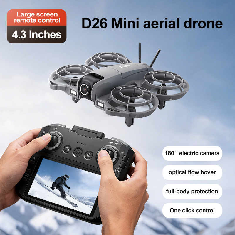 Drone D26 4K Aéreo HD 180 °    - Brushed Drone Motor avaliação e preço