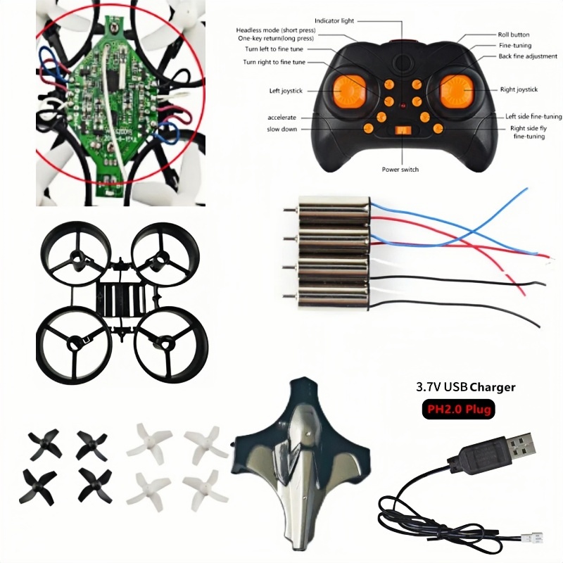Kit Completo de Drone DIY 2.4G - Brushed Drone Motor avaliação e preço